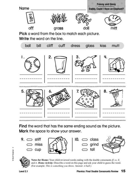 Phonics Double Consonants Worksheets Consonant Worksheet, Phonics Blends Worksheets, Phonics Worksheets Grade 1, Floss Rule, Grade R Worksheets, Worksheets For First Grade, Consonant Blends Worksheets, Consonant Words, Digraphs Worksheets