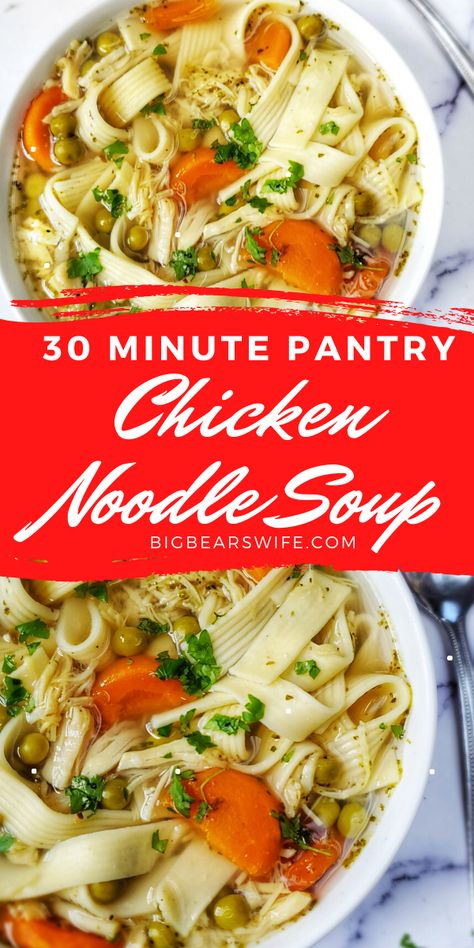 Quick Chicken Noodle Soup, Egg Noodles Recipe, Easy Home Cooked Meals, Chicken Soup Recipes Easy, Easy Chicken Soup, Chicken Noodle Soup Easy, Pre Cooked Chicken, Cooked Meal, Quick Chicken