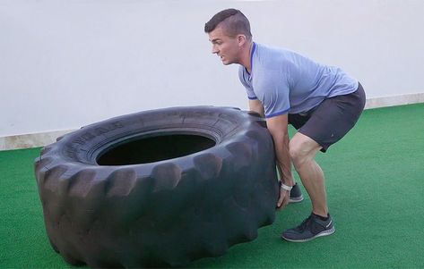 7 Tire Exercises That'll Absolutely Kick Your Ass Tire Flipping Workout, Tire Exercises, Tire Workout, Circuit Training Workouts, Hiit Cardio Workouts, Outdoor Gym, Hiit Cardio, Circuit Training, Crossfit Workouts