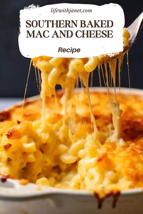 Southern Baked Mac and Cheese Cheesy Mac N Cheese Recipe, Best Baked Mac And Cheese Recipe, Southern Baked Mac And Cheese, Thanksgiving Mac And Cheese, Mac And Cheese Recipe Soul Food, Southern Mac And Cheese, Best Mac N Cheese Recipe, Baked Mac And Cheese Recipe, Bake Mac And Cheese