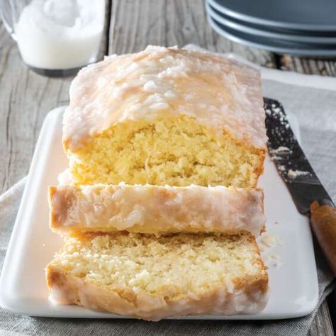 Coconut Milk Recipes Dessert, Coconut Glaze, Coconut Loaf Cake, Coconut Loaf, Loaf Pan Cake, Coconut Pound Cakes, Coconut Extract, Loaf Cake Recipes, Paula Deen Recipes