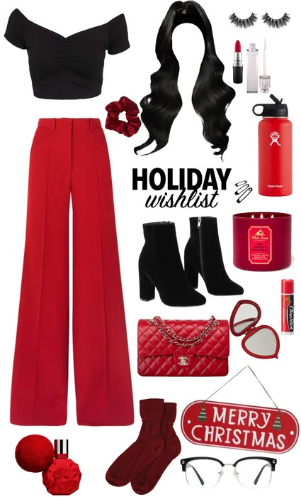 Christmas outfits Outfit | ShopLook Christmas Party Outfits For School, Red Christmas Outfit Aesthetic, Vintage Christmas Outfit Aesthetic, 70s Christmas Outfit, Christmas Outfits 2023, Christmas Party Outfits For Teens, Christmas Outfit Teens, Christmas Baddie Outfits, Caroling Outfit