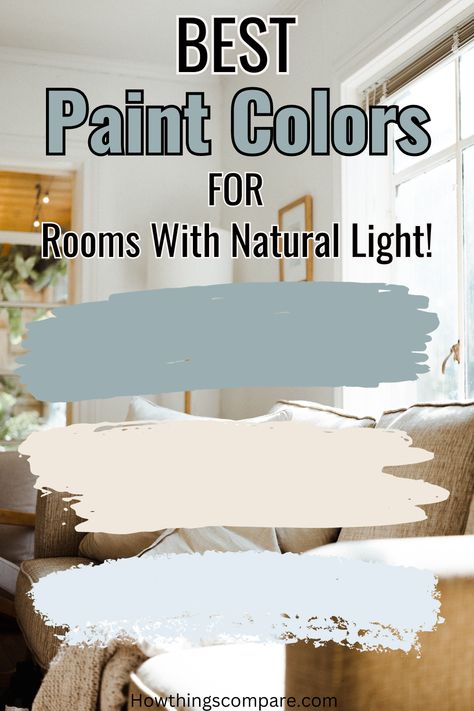 When you have a room in need of a paint job, it can be difficult to decide on the best paint color. If that room also gets lots of natural light, you want to choose a suitable color. This article will discuss the best paint colors for rooms that get plenty of natural light. Small Room Colors Paint, Soft Wall Paint Colors, Bedroom With Lots Of Natural Light, Large Space Paint Colors, Sunny Living Room Paint Color Ideas, Paint For Large Living Room, Vaulted Room Paint Colors, Paint Sunroom Color Schemes, Color Blocked Walls Paint Ideas