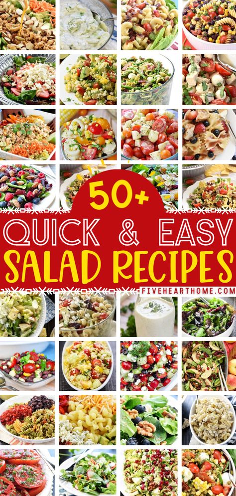 healthy salad recipes for dinner Budget Salad, Fast And Easy Salads, Easy Tasty Salads, Different Types Of Salad Recipes, Cheap Salads Budget, All Kinds Of Salads, Salad Types, Flavorful Salad Recipes, Simple Tossed Salad