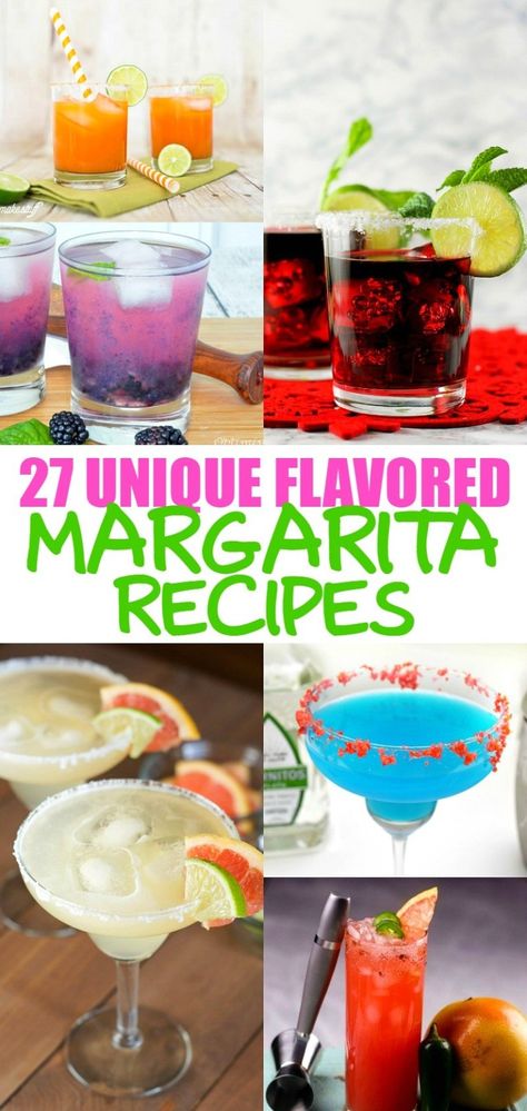 Cantaloupe Margarita Recipe, Flavored Margarita Recipes, Drinks For Parties, Raspberry Margarita Recipe, Chocolate Margarita, Peach Margarita Recipes, Orange Margarita Recipe, Grapefruit Margarita Recipe, Alcoholic Recipes