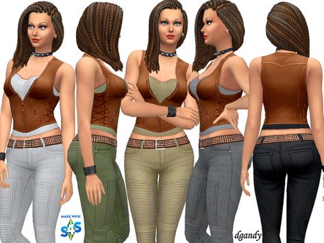 Sims 4 Cowboy Cc, Sims 4 Game Packs, Earth Genasi, Apocalypse Clothing, Female Police, Survival Clothing, Female Tops, Cowboy Outfits, Police Women