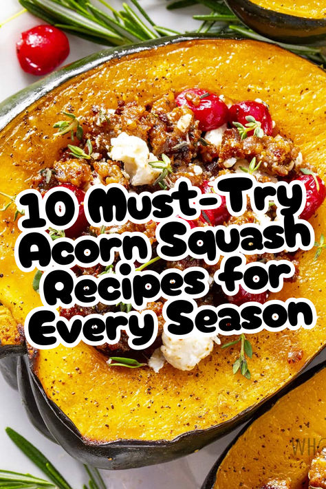 10 Must-Try Acorn Squash Recipes for Every Season Optavia Lean And Green Recipes 5&1 Acorn Squash, What To Do With Acorn Squash, Savory Acorn Squash Recipes, Light Summer Salads, Roast Acorn Squash, Acorn Squash Baked, Fresh Vegetable Recipes, Acorn Squash Recipe, Wild Rice Recipes