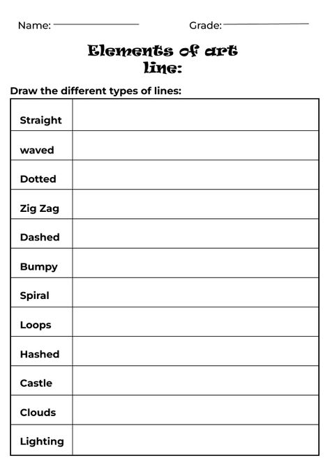 type of lines, type of Lines for Kids, type of lines in art, type of lines worksheet for kids, type of lines handout, elements of art, type of lines for kindergarten, type of lines for grade 1, elements of art line worksheet, elements of art worksheet pdf, lines of All Kinds, different kinds of lines, Elements of art handout and worksheet, line worksheet for preschool, line worksheet, line worksheet for kindergarten, line worksheet for grade 1, line in art, art worksheet, art worksheet for kids Line Worksheets For Art, Elements Of Art Worksheet, Creating Worksheets, Line Types, Library Rules, Elements Of Art Line, Different Types Of Lines, The Elements Of Art, Video Technology