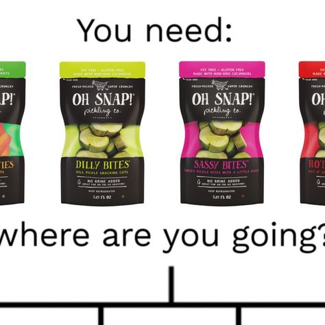 OH SNAP! Pickling Co. on Instagram: "It’s like a choose-your-own-adventure, only way, way tastier 🥒 Where are you stopping for your Oh Snaps? 👀 #OhSnapPickles #OhSnap" Oh Snap Pickles, Sweet Pickles, Oh Snap, Dill Pickle, Fat Free, Non Gmo, Pickles, Gluten Free, Snacks