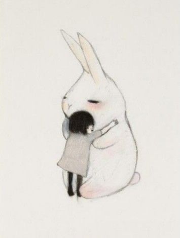 Hanna Kim, White Rabbit, A Drawing, White, Art