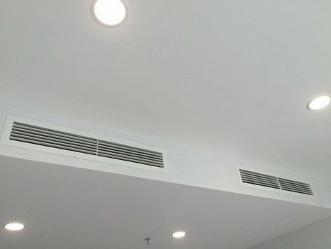 Ceiling Air Conditioner, Air Conditioning Design, Minimal Kitchen Design, Hvac Duct, Ventilation Design, Ac Vent, Minimal Kitchen, Appliances Design, Classic House Design