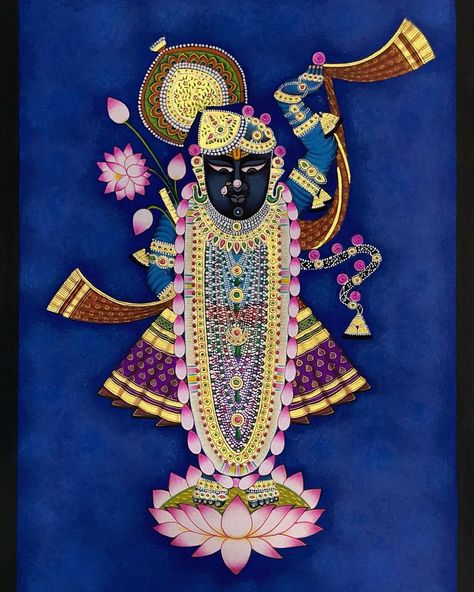 Shree Nathji Wallpaper, Shree Nathji Wallpaper Hd, Shri Nath Ji, Poster Rangoli, Shree Nathji, Pichwai Art, Drawing Steps, Pichwai Painting, Persian Art Painting