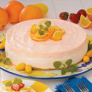 Orange Cream Cheesecake Recipe  I love this recipe and find myself looking for the recipe each Spring -  usually for Easter! Cream Cheesecake, Cheesecake Recipe, Orange Cream, Taste Of Home, Sweets Treats, Cheesecake Recipes, Just Desserts, Baked Goods, Strawberries