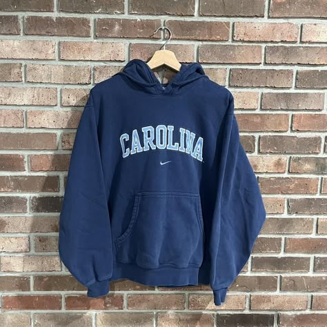 Vintage Nike Center Swoosh UNC North Carolina... - Depop Carolina Outfit, Carolina Hoodie, North Carolina Hoodie, Unc Sweatshirt, Clothing Catalog, Casual Preppy Outfits, Vintage Hoodies, Cute Sweatshirts, Cute Preppy Outfits