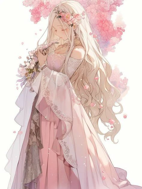 Fairytale Dress Aesthetic, Princess Dress Anime, Fantasy Princess, Princess Drawings, Princess Art, Anime Princess, Romantic Art, Ethereal Art, Jolie Photo