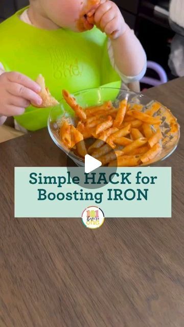 101beforeone | Baby Led Weaning for Working Parents on Instagram: "High-iron pasta for baby! 🍝Try this simple trick for boosting iron and fiber in baby’s meal.  Boil 1/2 cup dry red lentils in water for about 15 minutes or until they are nice and soft.   Drain cooked lentils and let cool to room temperature.  Blend cooked lentils with 1 cup marinara sauce (we love @silverpalate ) and then stir into cooked pasta. Add extra marinara as desired.  ⭐️Want to boost the iron absorption?  Add in raw bell pepper to the sauce and blend until it it's completely puréed smooth. High vitamin C foods like bell pepper helps the iron absorb better.  🎉1/4 dry red lentils contain 3mg of iron, 8g protein, and 4g of fiber, babies need 11mg iron daily!   📌Share this tip with a fellow parent and save for late Lentil Recipes For Toddlers, Vitamin C Foods, Baby Dinner, Red Pasta, High Protein Pasta, Protein Pasta, Lentil Pasta, High Iron, Iron Rich Foods