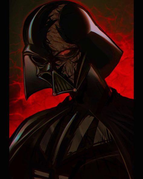 Anakin Dark Side, Dark Vader, Bloodborne Art, Star Wars Outfits, Star Wars Artwork, Star Wars Fan Art, Art Digital Art, Star Wars Poster, Star Wars Fandom