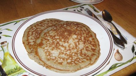 These yeast-raised buckwheat pancakes have a sour tang that pairs well with homemade sausage. You can reserve some of the batter to start the next batch. Old Fashioned Buckwheat Cakes, Old Fashioned Buckwheat Pancakes, Sourdough Buckwheat Pancakes, Buckwheat Pancakes Recipe, Buckwheat Pancake Recipes, Baked Breakfast, Raw Dessert Recipes, Buckwheat Cake, Banana French Toast