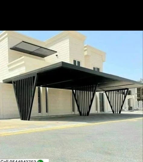 Car Pergola, Carport Shade, Cantilever Carport, Car Porch Design, Rooftop Restaurant Design, Rooftop Patio Design, Roof Truss Design, Car Porch, Car Shed