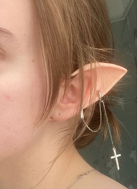 #earrings #elf #style #aesthetic #instagram #ears Pointy Ears Aesthetic, Elf Style, Reality Shifting, Pointy Ears, Elf Ears, Ear Earrings, Creating Characters, Style Aesthetic, Elf