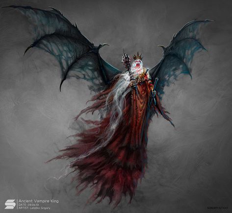 ArtStation - Ancient Vampire King, Grigory Lebidko Vampire King, Ancient Vampire, Ancient Kings, D D Monsters, Vampires And Werewolves, Vampire Art, King Art, Computer Graphics, Angels And Demons