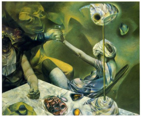 'The Philosophers,' Dorothea Tanning, 1952 Dorothea Tanning, Max Ernst, Women Artists, Philosophers, Art Movement, Surreal Art, Animal Party, Graphic Artist, Figure Painting