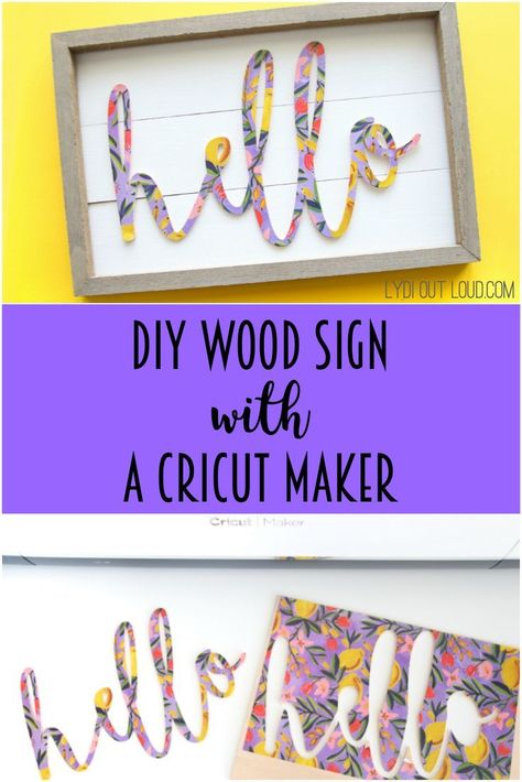 See just how easy it is to make a custom wood sign with a Cricut Maker. It's simple to switch out the design for the seasons or just to suit your mood! Elie Saab Haute Couture, Projets Cricut, Personalized Wood Signs, Maker Project, Cricut Projects Beginner, Work Diy, Diy Wood Signs, Custom Stencils, Cricut Craft Room