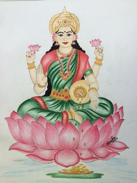 Lakshmi Lakshmi Line Art, Lakshmi Ji Rangoli Designs, Lakshmi Drawing Art, Jansi Rani Lakshmi Bai Drawing, Lakshmi Mata Drawing, Lakshmi Ji Drawing, Laxmi Goddess Drawing, Maa Laxmi Drawing, Laxmi Ji Drawing