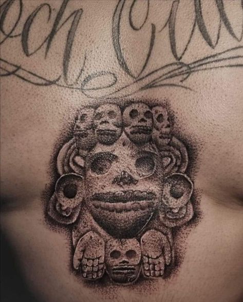 Mictecacihuatl Tattoo, Aztec Tattoo Designs, Aztec Tattoo, Skull Tattoo, Tattoo Designs, Tattoos, Quick Saves, Design