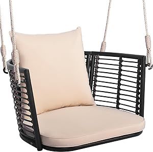 Hanging Seat, Metal Porch, Hanging Seats, Hanging Rattan, Swing Bed, Basket Chair, Backyard Porch, Porch Garden, Swing Chair