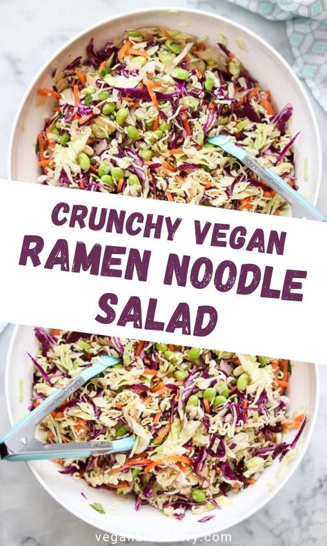 Cabbage Ramen Noodle Salad, Recipes Using Ramen, Recipes Using Ramen Noodles, Cabbage Ramen, Using Ramen Noodles, Healthy Ramen Noodle Recipes, Ramen Cabbage Salad, Vegan Salad Ideas, Salad With Cabbage