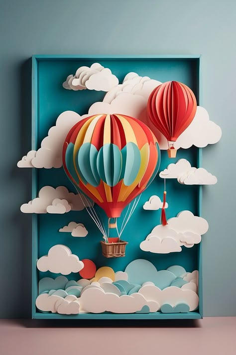 Diy Crafts For School, Paper Clouds, Cloud Craft, Idee Babyshower, Creative School Project Ideas, Diy Clouds, Paper Cutout Art, 3d Paper Art, Idul Fitri