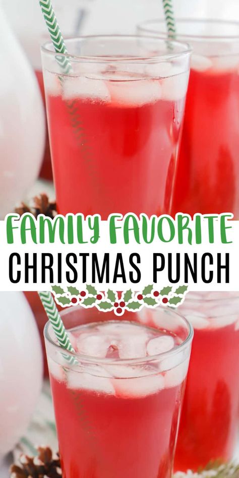 Christmas Punch is a tasty and sparkling drink for all to enjoy at the holiday season. Three simple ingredients and you have a refreshing drink to enjoy! Cranberry Detox Drink, Easy Christmas Punch, Christmas Party Punch, Punch Recipes For Kids, Cranberry Detox, Christmas Drinks Recipes, Kids Punch, Christmas Punch Recipes, Holiday Punch