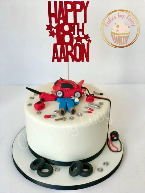 Cake For Mechanic, Car Mechanic Cake, Rođendanske Torte, Guy Cakes, Mechanic Cake, Cake For Dad, Auto Party, Cake For Him, Car Cookies