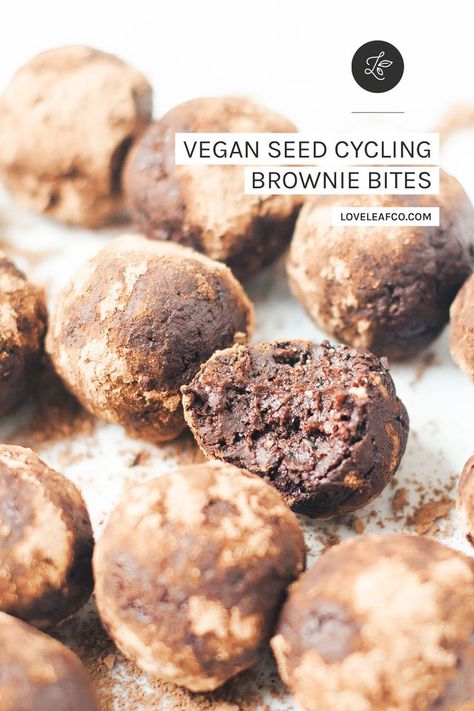 Seed Cycling, Healthy Chocolate Recipes, Balance Your Hormones, Healthy Seeds, Paleo Chocolate, Brownie Bites, Healthy Chocolate, Vegan Foods, Vegan Paleo