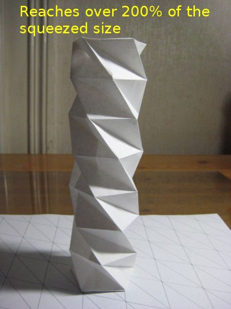 Pentagonal High-Tower Spring: 5 Steps (with Pictures) Origami Tower, Make Paper Plane, Paper Tower, Boxed Wine, Origami Cube, Origami Architecture, Paper Structure, Origami Ball, Paper Architecture