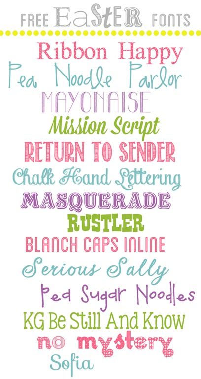 List of free Easter/spring fonts with links where to download. Also has a tutorial for how to download free fonts. Easter Fonts, Scrapbook Fonts, Computer Font, Silhouette Fonts, Fun Fonts, Big Moon, Alfabet Letters, Fancy Fonts, Favorite Fonts