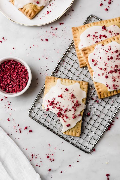 Homemade Berry Pop Tarts | Cravings Journal Desserts Photography, Berry Pop, Poptart Recipe, Apple Pop, Freeze Dried Raspberries, Pop Tart, Dessert Photography, Dried Raspberries, Photography Styling