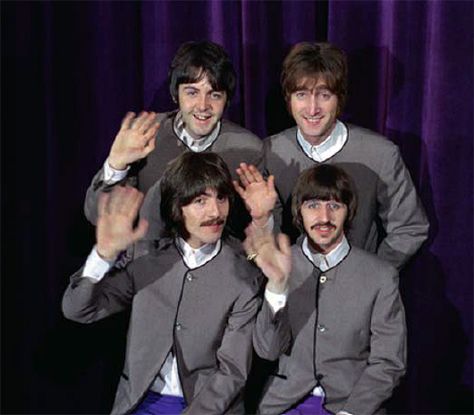 Promotional films for 'Hello Goodbye' were shot at London's Saville Theatre on 10 November 1967; the single went on to top the charts in both the UK and US. Hello Goodbye Beatles, Beatles Music Videos, Beatles Gif, Beatles Videos, The Righteous Brothers, The Beatles 1, Shocking Blue, Beatles Music, Hello Goodbye