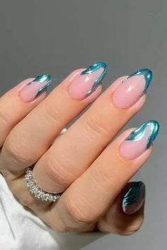 nail art Chrome French Nails, Cute Summer Nail Ideas, Chrome French, Beach Goddess, Cute Summer Nail Designs, Summer Nail Designs, Summer Nail, Manicure, Nail Designs