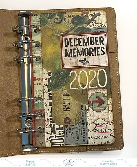 Annette Green Planner, December Daily Ideas Inspiration, Annette Green, Travel Art Journal, Planner Essential, Craft Planner, Pocket Planner, Elizabeth Craft Designs, Christmas Planner