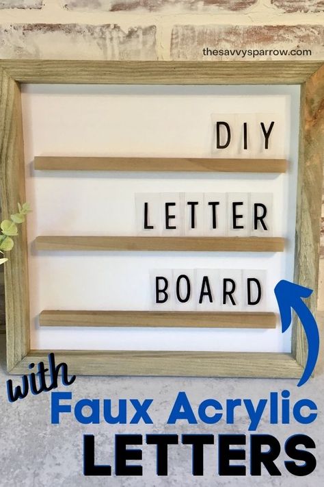 This DIY Letter Board with faux acrylic marquee letters is just like the trendy giant letter boards, but smaller. Learn how to make your own letter board with a blank wood sign and some scrapbook letter stickers! Make these DIY Letter Board letters that look just like DIY marquee letters for the giant letter ledges, only in a mini version! A super cute and modern farmhouse letter board! Add this to your list of letter board ideas, or crafts to sell! Farmhouse Letter Board, Diy Letter Board, Letter Board Ideas, Nurse Office Decor, Diy Marquee Letters, Scrapbook Letters, Wood Things, Inexpensive Christmas Gifts, Style Letters