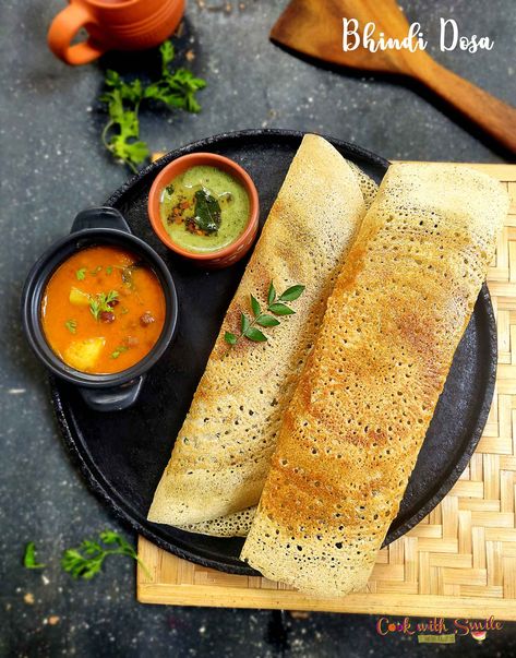 Dosa Photography, Lunch Thali, Plain Dosa, Tikka Recipe, Dosa Recipe, Indian Breakfast, Vegetarian Snacks, South Indian Food, Super Yummy