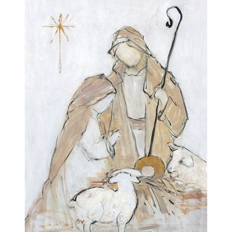 Primitive Nativity Painting, Diy Nativity Painting On Canvas, Christmas Hymns Art, Christmas Watercolor Nativity, Watercolor Nativity Scene, Easy Nativity Painting, Nativity Sketch, Christmas Angel Painting, Nativity Scene Painting