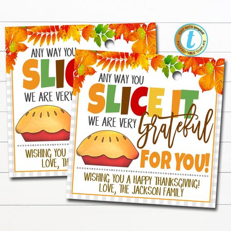 Blessings Mix Gift Tag Christmas Treat Tags Grateful - Etsy Pie Gifts, Thanksgiving Essentials, Thanksgiving Gift Tags, Thanksgiving Pie, Pie Pops, Volunteer Appreciation, Employee Appreciation Gifts, Staff Appreciation, Thanksgiving Printables