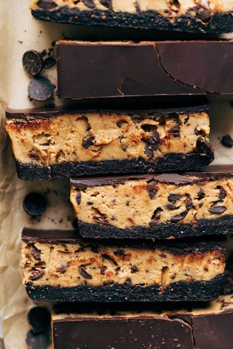 Healthy Brownie Cookie Dough Bars (Vegan and Gluten Free) Brownie Cookie Dough, Butternut Bakery, Healthy Brownie, No Bake Cookie Dough, Cookie Dough Brownies, Healthy Cookie Dough, Cookie Dough Bars, Vegan Cookie Dough, Chewy Brownies