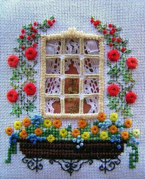 . Hardanger Embroidery, 자수 디자인, Sewing Embroidery Designs, Silk Ribbon Embroidery, Hand Embroidery Art, Crewel Embroidery, Embroidery Craft, Embroidery Inspiration, Ribbon Embroidery