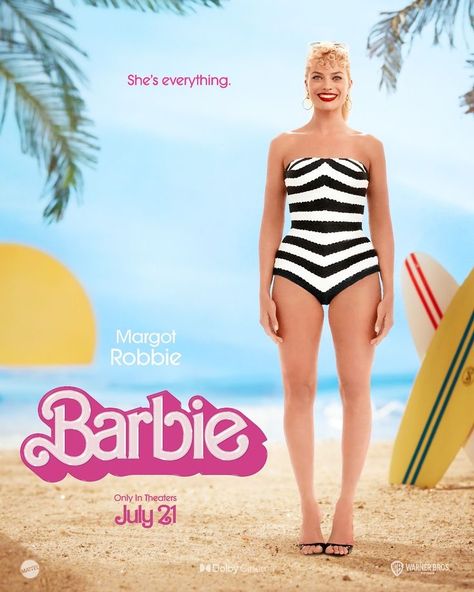 Feminist Movies, Barbie Painting, Barbie Poster, Beach Barbie, Greta Gerwig, Barbie Costume, Live Action Movie, Barbie Party, Barbie Movies