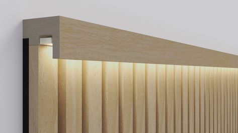 Best & Gorgeous Slat Wood Wall Panel Build Designs | Decorate Wall With Slat Wood | Home Decor Ideas Streaming Room, Decorate Wall, Wood Wall Panel, Office Corridor, Timber Slats, Wood Slat Wall, Slatted Headboard, Building A Fence, Wood Home