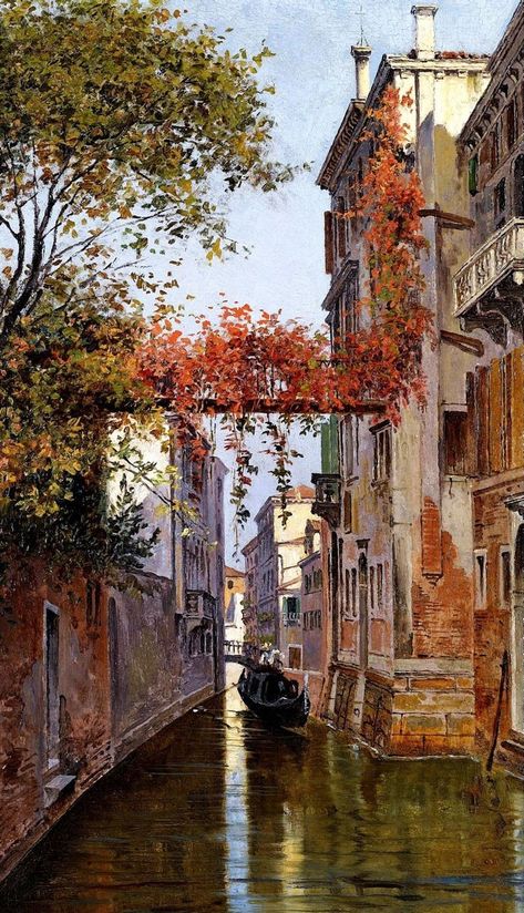 Canal Painting, Mekka Islam, Im So Sorry, Venice Painting, Hyper Realistic Paintings, Architecture Wallpaper, Italian Landscape, Fine Art Painting Oil, Architecture Painting